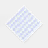 Biender Baby Blue Pale Sky Blue and White Strip Serviette (Ecke)