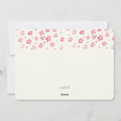 Biender Petals Foto Geburtserklärung Feiertagskarte (Rückseite)