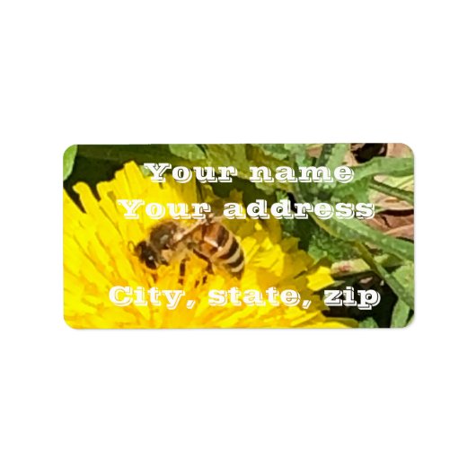Biene Adressaufkleber (Vorne)