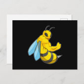 Biene als Bodybuilder Postkarte (Vorne/Hinten)