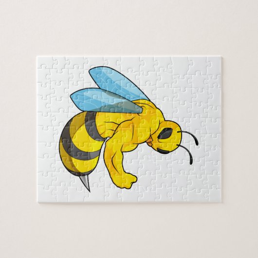 Biene als Bodybuilder Puzzle (Horizontal)