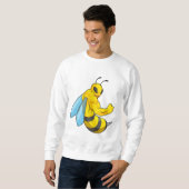 Biene als Bodybuilder Sweatshirt (Vorne ganz)