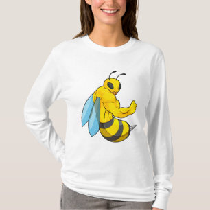 Biene als Bodybuilder T-Shirt