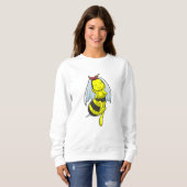 Biene als Braut bei Hochzeit mit Veil Sweatshirt (Vorne ganz)