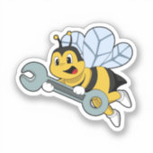 Biene als Mechanik mit Wrench Aufkleber (Vorderseite)