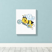 Biene als Mechanik mit Wrench Leinwanddruck (Insitu (Holzboden))