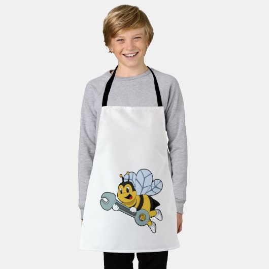 Biene als Mechanik mit Wrench Schürze (Getragen)