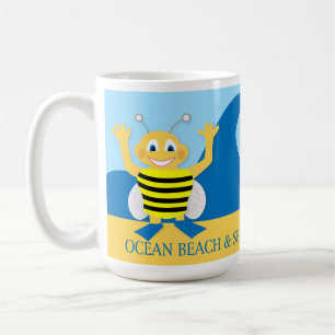Biene am Strand Kaffeetasse