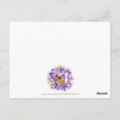 Biene Ansammlung Nectar von Crocus Blume Postkarte (Rückseite)