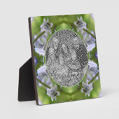 Biene auf Bluebell Blume Fügen Sie Ihr eigenes Fot Fotoplatte (Vorderseite)