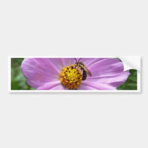 Biene auf Blume Autoaufkleber