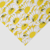 Biene auf Blume Gewebepapier - Gelber Hintergrund Seidenpapier (Ausschnitt)