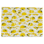 Biene auf Blume Große Geschenktasche - Gelber Hint Geschenktüte (Rückseite)