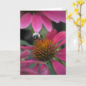 Biene auf Blume, Karte (Gelbe Blume)