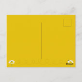Biene auf Blume Postkarte - Gelber Rückgrat (Rückseite)