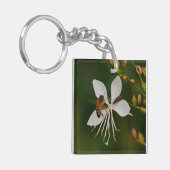 Biene auf Blume Schlüsselring (Vorderseite links)