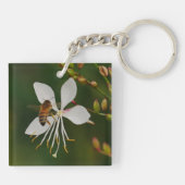Biene auf Blume Schlüsselring (Rückseite)