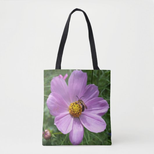 Biene auf Blume Tasche (Vorderseite)