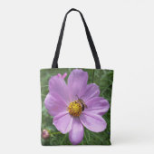 Biene auf Blume Tasche (Rückseite)
