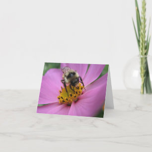 Biene auf Blumenanmerkungskarte Karte