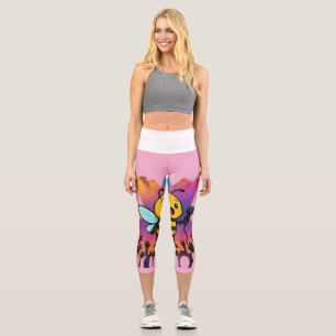 Biene auf Bühne - Rap Vibes Capri Leggings
