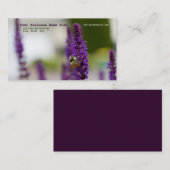Biene auf Cascade Lavender Blume Visitenkarte (Vorne/Hinten)