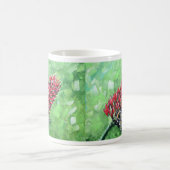 Biene auf Crimson Clover Painting Kaffeetasse (Mittel)
