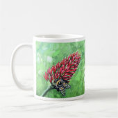 Biene auf Crimson Clover Painting Kaffeetasse (Links)