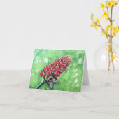 Biene auf Crimson Clover Painting Karte (Gelbe Blume)