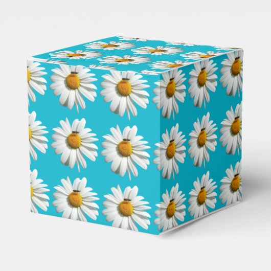 Biene auf Daisy Alaskan Summer Nature Foto Geschenkschachtel (Vorderseite)