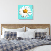 Biene auf Daisy Alaskan Summer Nature Foto Leinwanddruck (Insitu (Schlafzimmer))