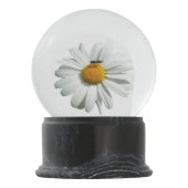 Biene auf Daisy Alaskan Summer Nature Foto Schneekugel (Rückseite)