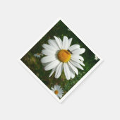 Biene auf Daisy Alaskan Summer Nature Foto Serviette (Ecke)