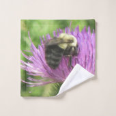 Biene auf dem Siegel Badhandtuch Set (Waschlappen)