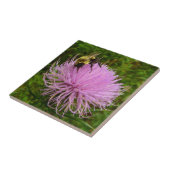 Biene auf der Blume Thistle Nature Fliese (Seite)