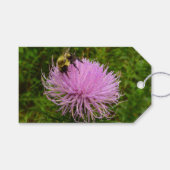 Biene auf der Blume Thistle Nature Geschenkanhänger (Vorderseite (Horizontal))