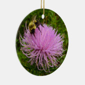 Biene auf der Blume Thistle Nature Keramik Ornament (Rechts)