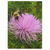Biene auf der Blume Thistle Nature Klemmbrett (Rückseite)