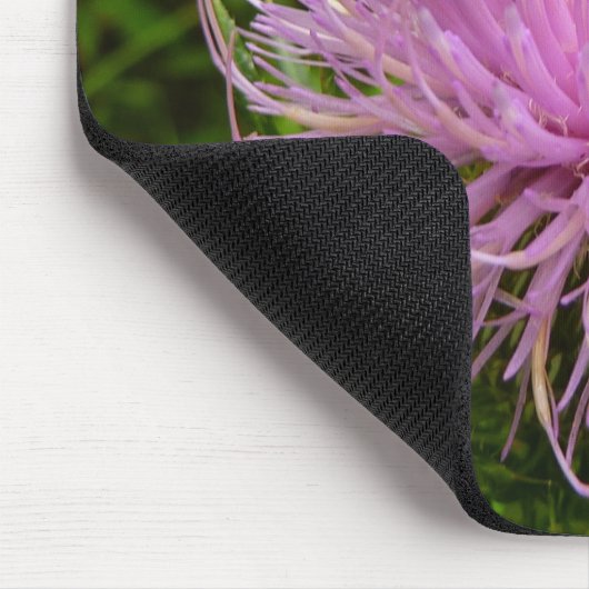 Biene auf der Blume Thistle Nature Mousepad (Ecke)