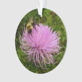 Biene auf der Blume Thistle Nature Ornament (Vorderseite)