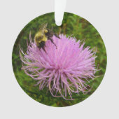 Biene auf der Blume Thistle Nature Ornament (Vorderseite)