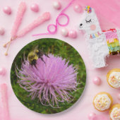 Biene auf der Blume Thistle Nature Pappteller (Party)