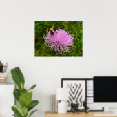Biene auf der Blume Thistle Nature Poster (Heimbüro)