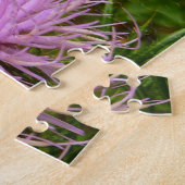 Biene auf der Blume Thistle Nature Puzzle (Seite)