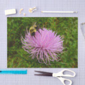 Biene auf der Blume Thistle Nature Seidenpapier (Handwerk)