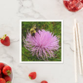 Biene auf der Blume Thistle Nature Serviette (Beispiel)