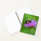 Biene auf der Thistle Doodle Notizblock (Innenseite)