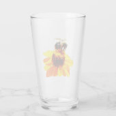 Biene auf einem Glas mit Blumenmuster (Rückseite)