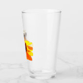 Biene auf einem Glas mit Blumenmuster (Links)