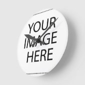 Biene auf einem Speer Thistle Runde Wanduhr (Winkel)